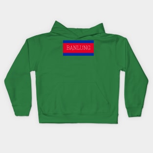 Banlung City in Cambodian Flag Colors Kids Hoodie